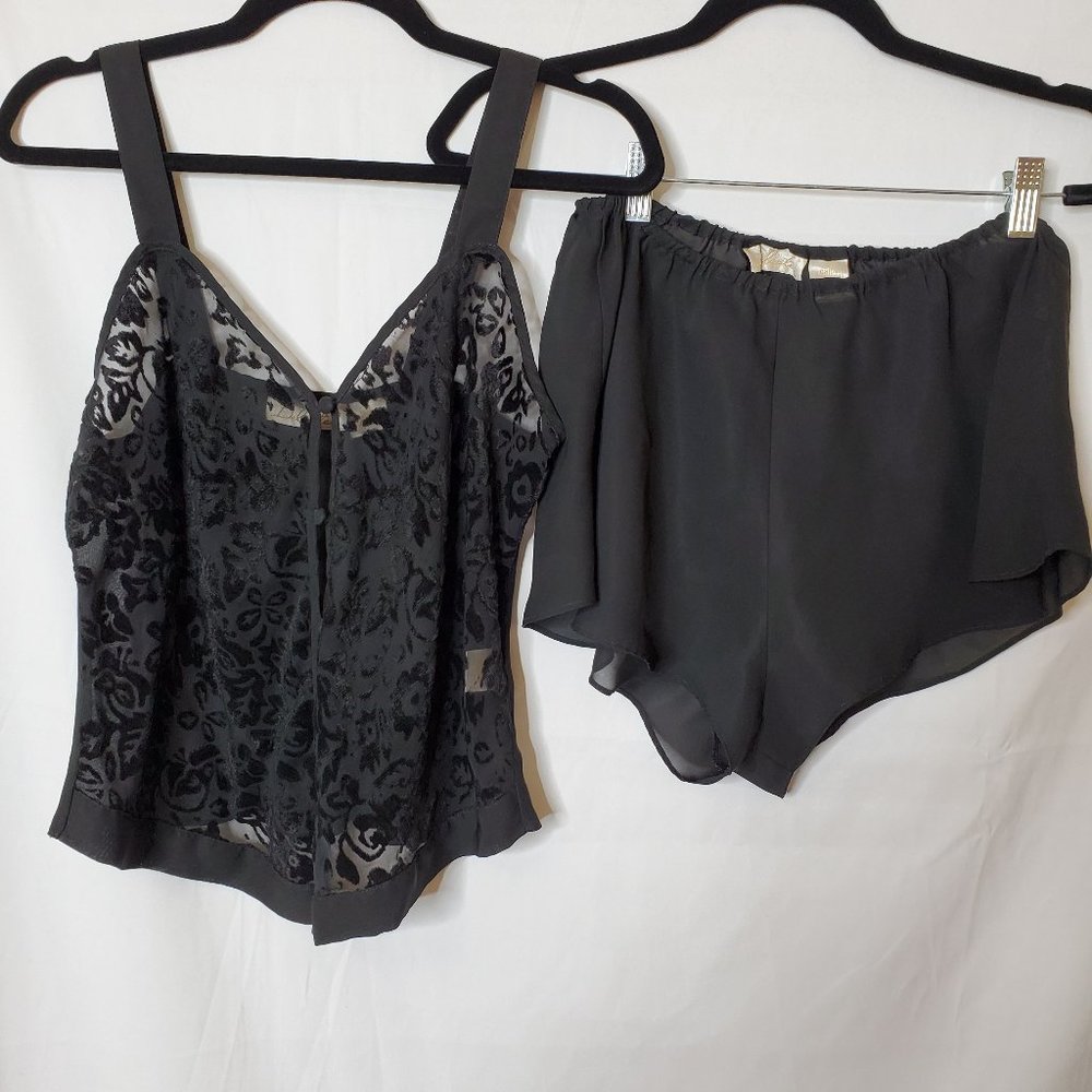 Delicates Sheer & Velvet Cami & Bottom Lingerie